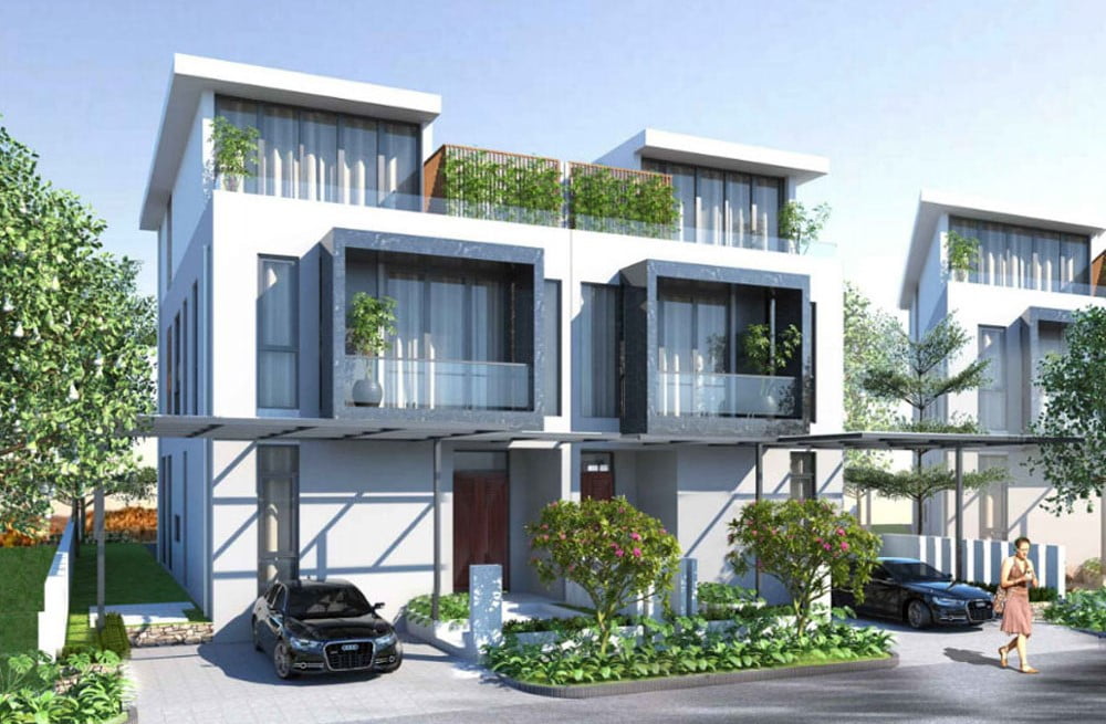 Mẫu biệt thự song lập kiến ​​trúc Địa Trung Hải đẹp tại Sài Gòn - Mã số:  AChi 32200 T08/2022
