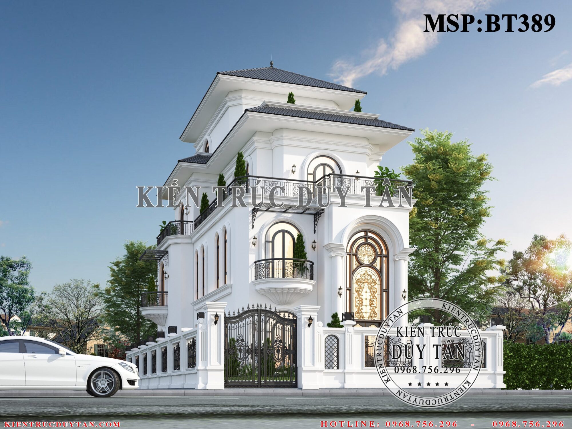Mẫu nhà biệt thự 3 tầng hiện đại đẹp mãn nhãn - anh Trường - Vĩnh Phúc -  BT2235