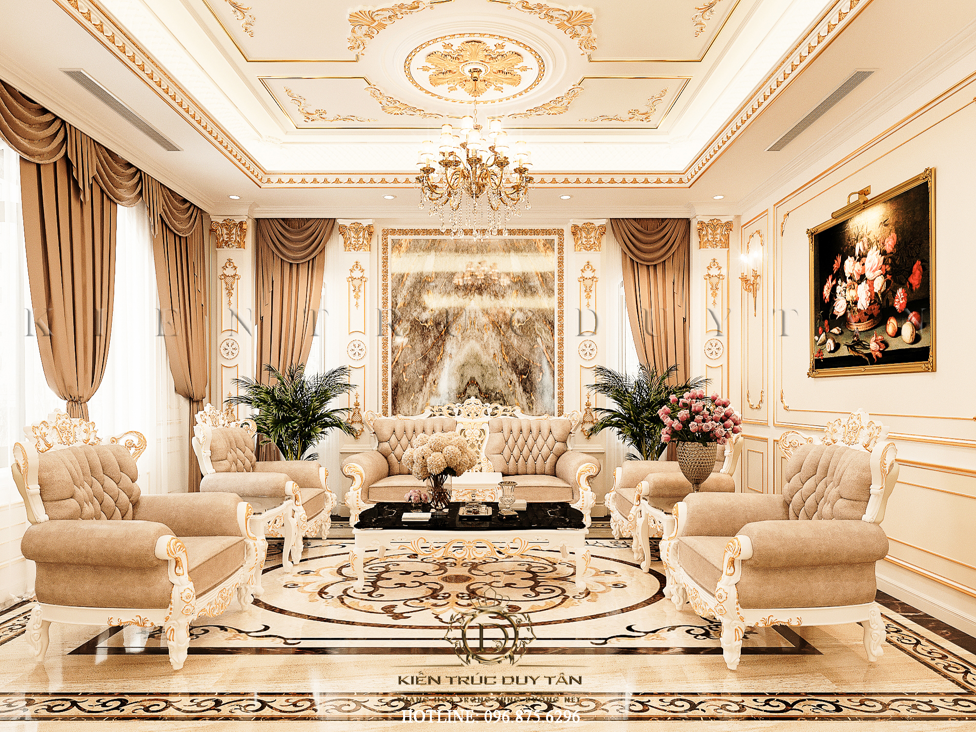 Thiết kế Nội Thất Villa 3 tầng, nhập khẩu Châu Âu 100% – Anh Hiếu – Lâm Đồng